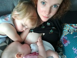 world breastfeeding week selfie newborn toddler