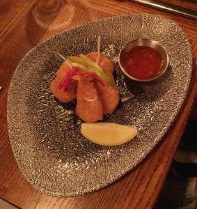 not just a tit blogger dining club starter banyan bar and kitchen japanese prawns