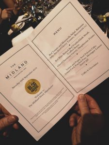 menu midland hotel manchester not just a tit northern blog awards