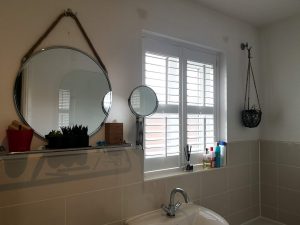 family bathroom overhaul sink unit mirror area plantation shutters not just a tit