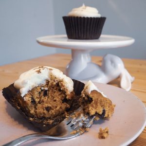 pumpkin and banana cupcake cream cheese frosting notjustatit autumn baking blog