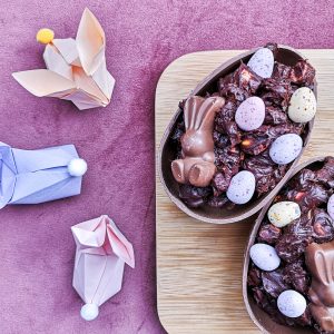 notjustatit easy easter bakes rocky road filled easter egg